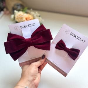 Laço Bárbara Mãe e Filha Bordô