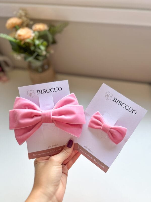 Laço Bárbara Mãe e Filha Rosa