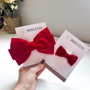 Laço Bárbara Mãe e Filha Vermelho