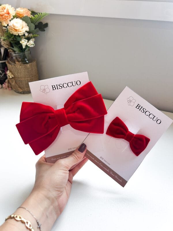 Laço Bárbara Mãe e Filha Vermelho